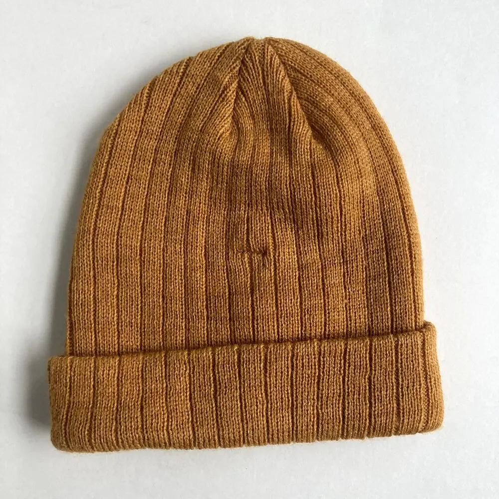 Zara Baby Choose Fun Ribbed Beanie Hat - Mustard